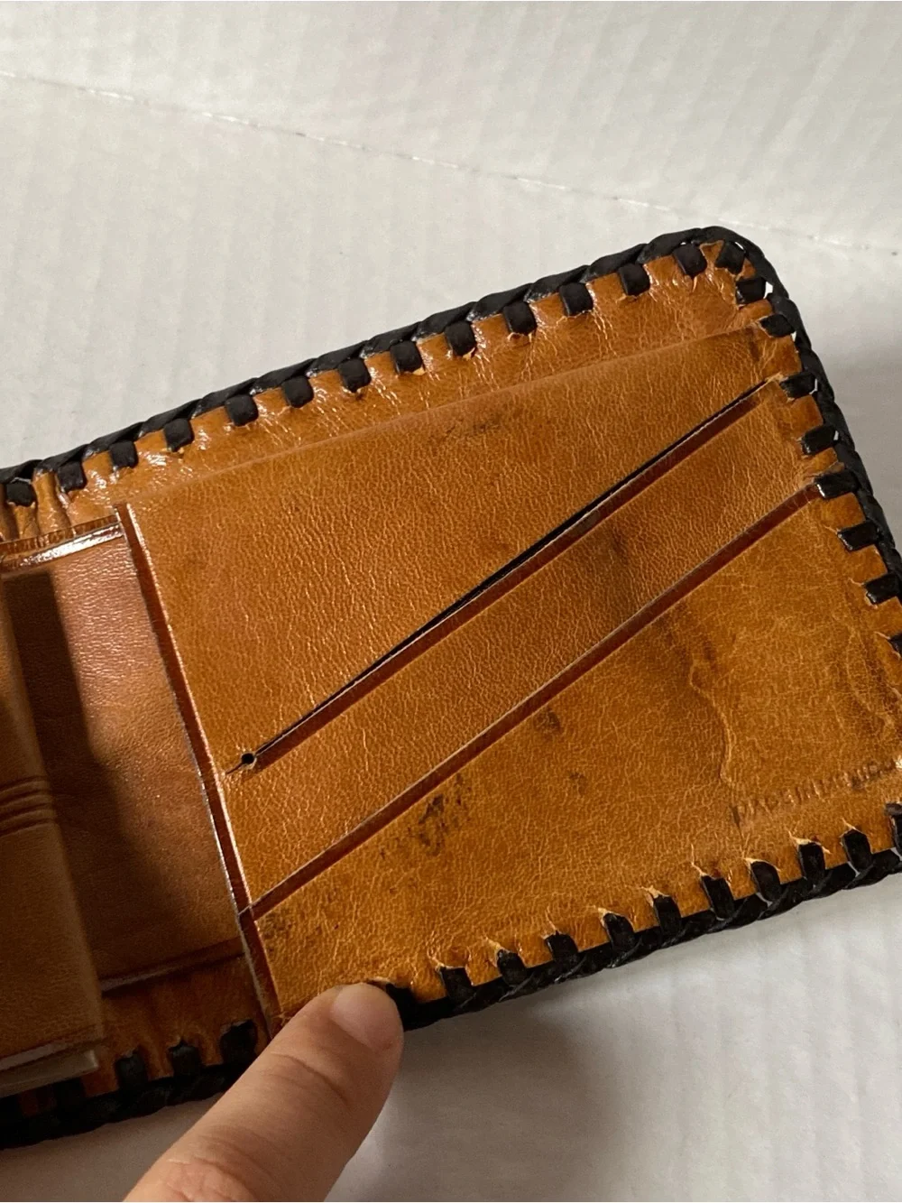 Vintage Style Guadalajara Mexico Handmade Bifold Wallet Leather & Detailed Horse